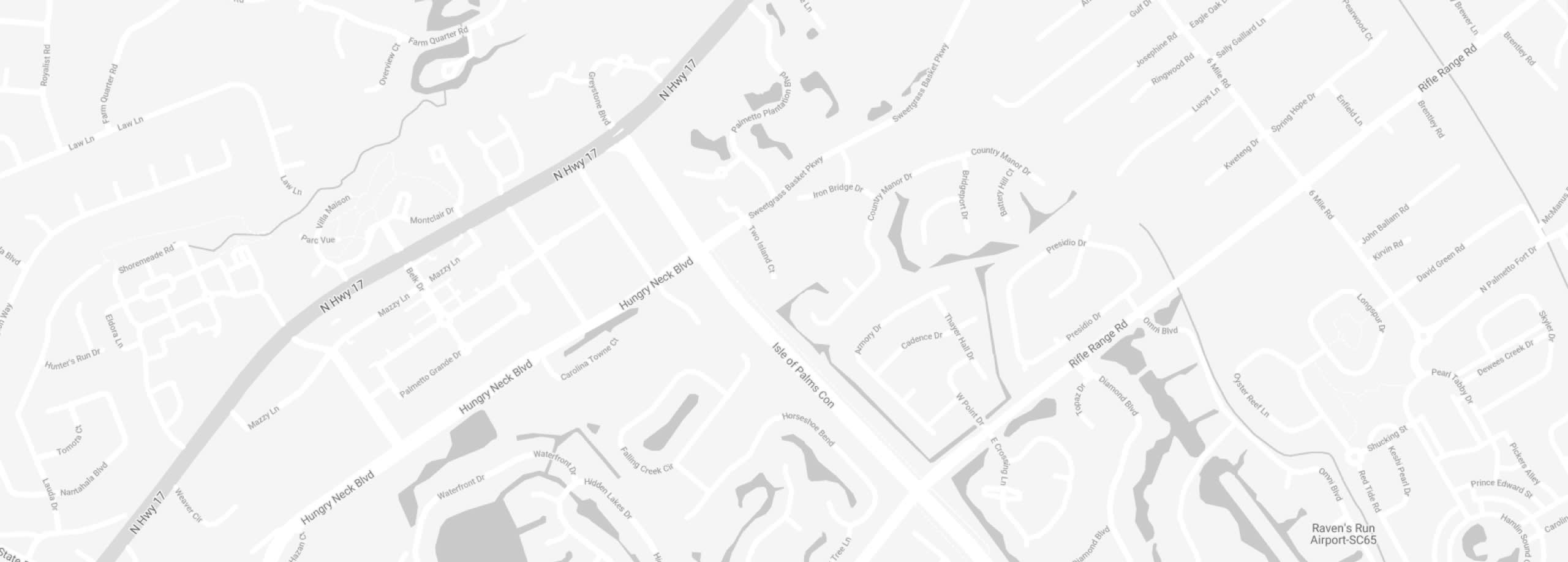 Map snippet of Mount Pleasant, SC